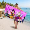 Dragon Ball Printed Swim Towel, Portable Water Absorbent Towel for Beach Camping Daily Bathroom Use