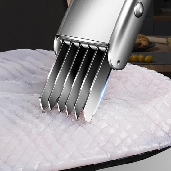 Scallion Cutter Stainless Steel Chopped Green Onion Knife Multi-Blade Herb Cutter Multifunctional Kitchen Shredding Knife for Vegetables Onion Garlic