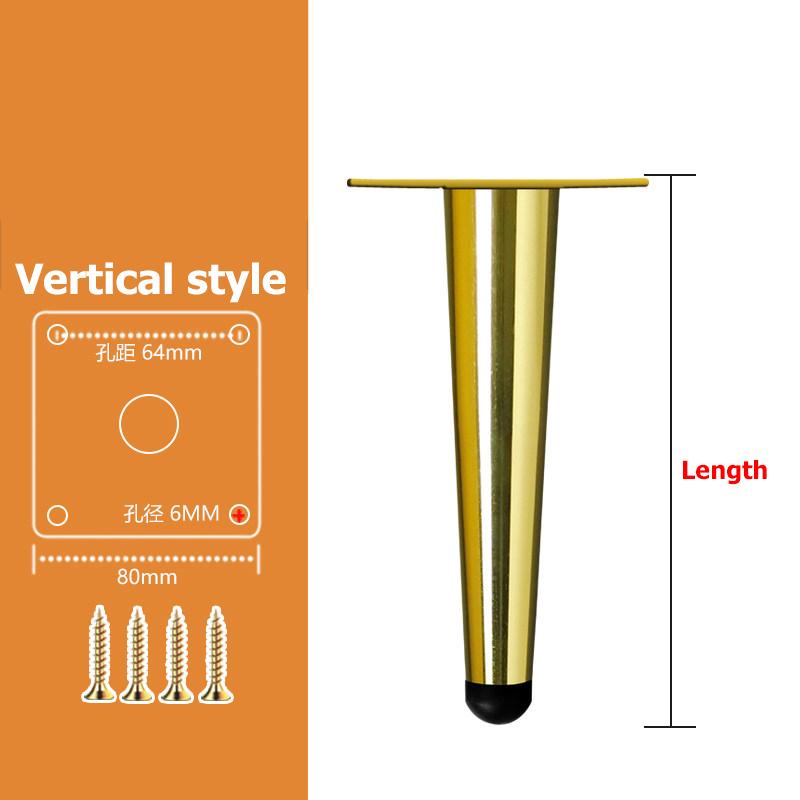 1pcs 10cm 12cm 15cm 17cm 20cm 25cm 30cm 35cm 40cm Metal Feet Sofa Feet Oblique Cone Furniture Support Legs