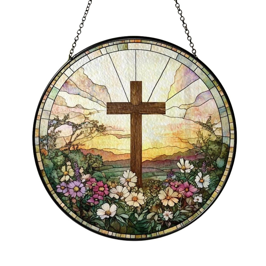 Пляжный закат Suncatcher Орнамент Акриловое украшение для окна, креативное освещение Craft Подвесной домашний декор Подвесной