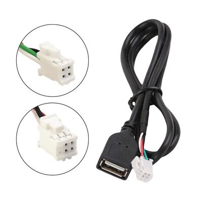 Автомобильный USB-кабель-адаптер Удлинительный кабель-адаптер 4-контактный 6-контактный Для автомобильной радиостанции Стереосистема Автоаксессуары Длина провода 76 см W5O7