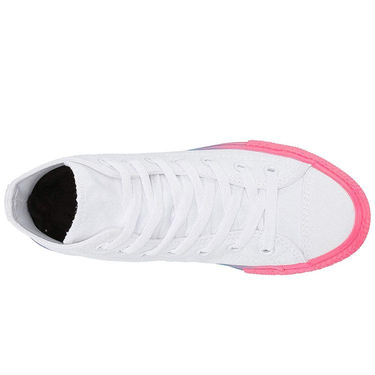 Converse Chuck Taylor All Star Удобные высокие парусиновые кеды Детские кроссовки Белые 664196F