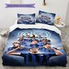 Inter Milan  Pattern Bedding Quilt Set Quilt Cover Pillowcase Home Decoration Birthday Gift (1 * duvet cover + 2 * pillowcase, without core)