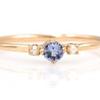 Beautifully Crafted 4 In 1 Set Of Womens Gold Plated Zircon Gemstone Rings