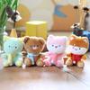 Cute Bear Plush Toy Keychain Ultra Soft Short Plush Stuffed Animal