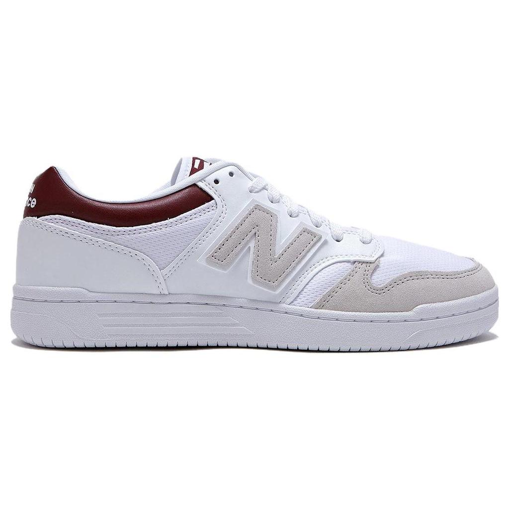 New Balance 480 White Classic Crimson Unisex Sneakers BB480LKB