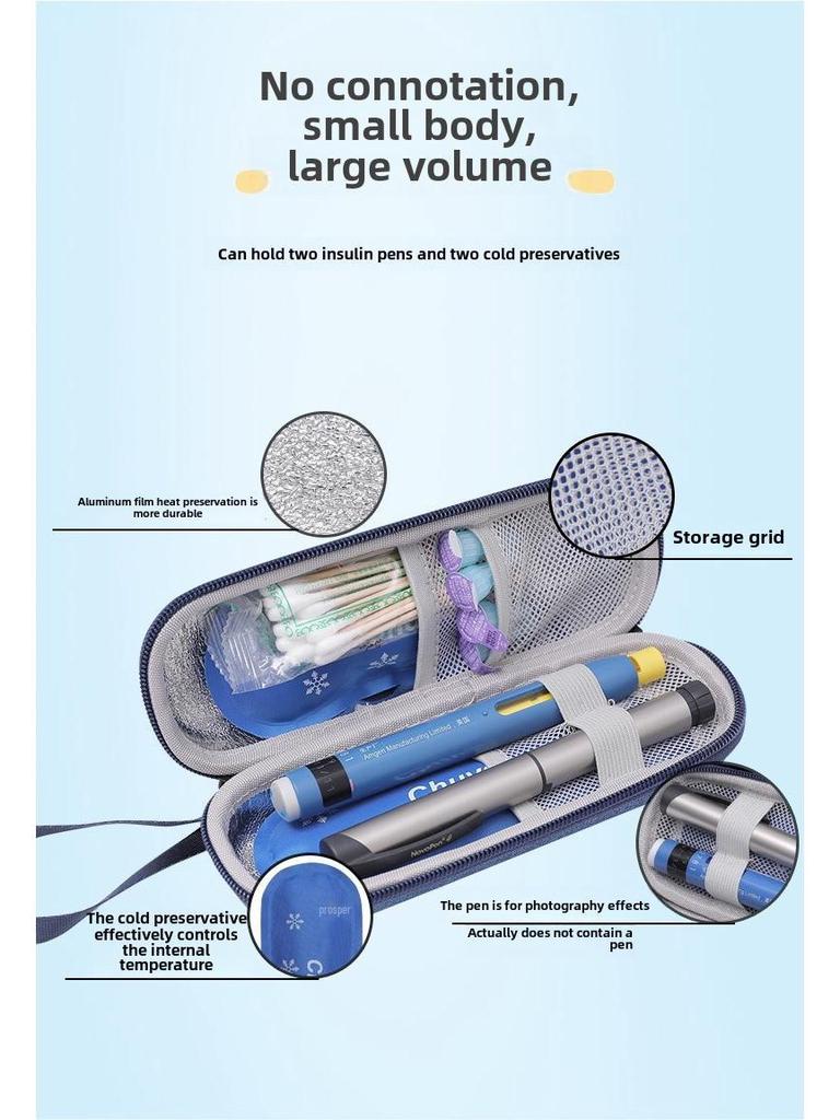 Изолированная портативная сумка для хранения инсулина для использования на открытом воздухе
