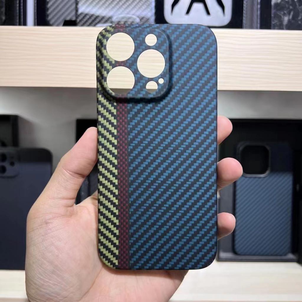 Защитный чехол из углеродного волокна для iPhone 14 Pro Max 13 12 11 Pro Max/Samsung S23 S22 Ultra, ультратонкая задняя крышка