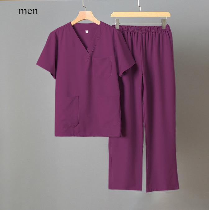 Factory Direct Cross-border Polyester Cotton Split Suit Operating Room Men and Women Doctors and Nurses Work Clothes