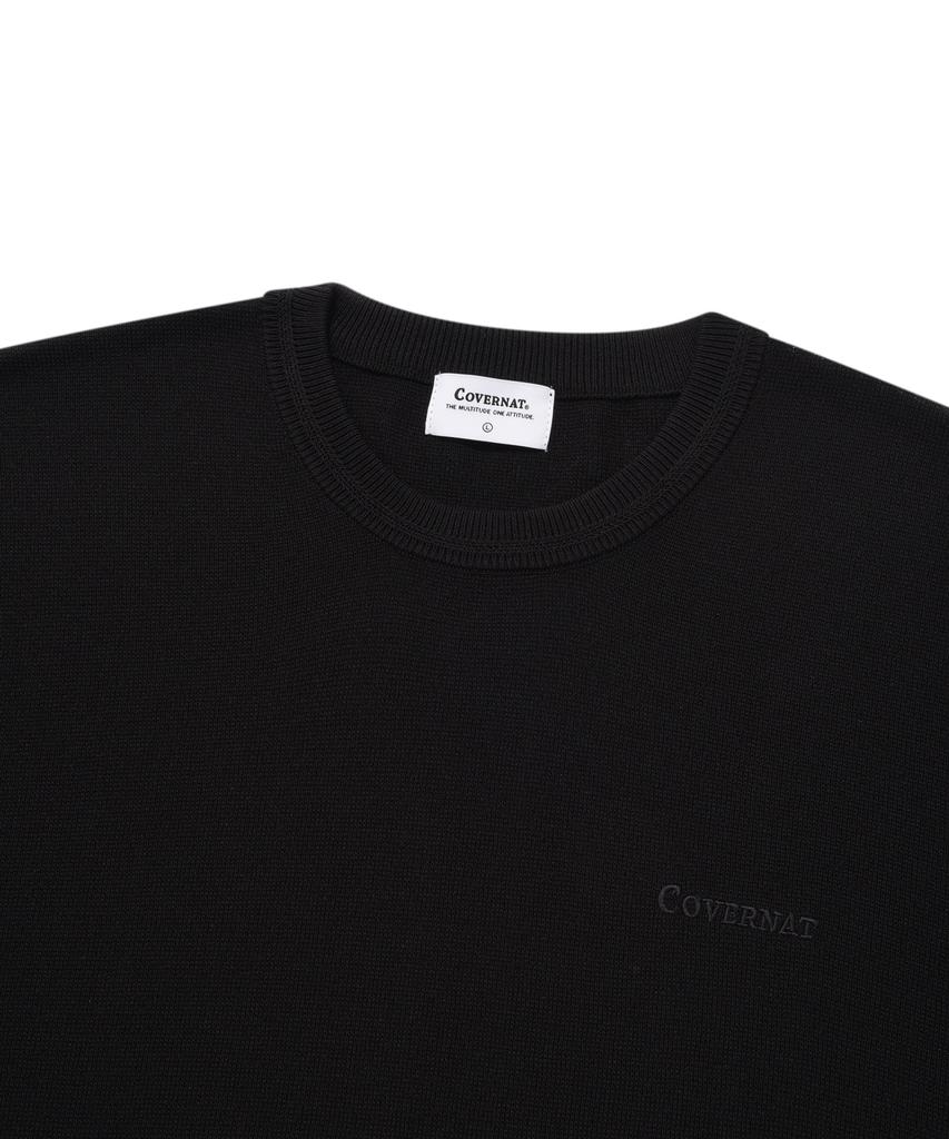 COVERNAT Basic Round Half Knit Black