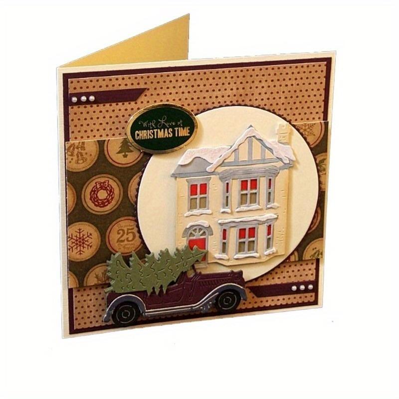 1 шт. Грузовик, карета, рождественская елка, трафарет для резки металла, для скрапбукинга, тиснения, бумажной открытки, декоративного шаблона