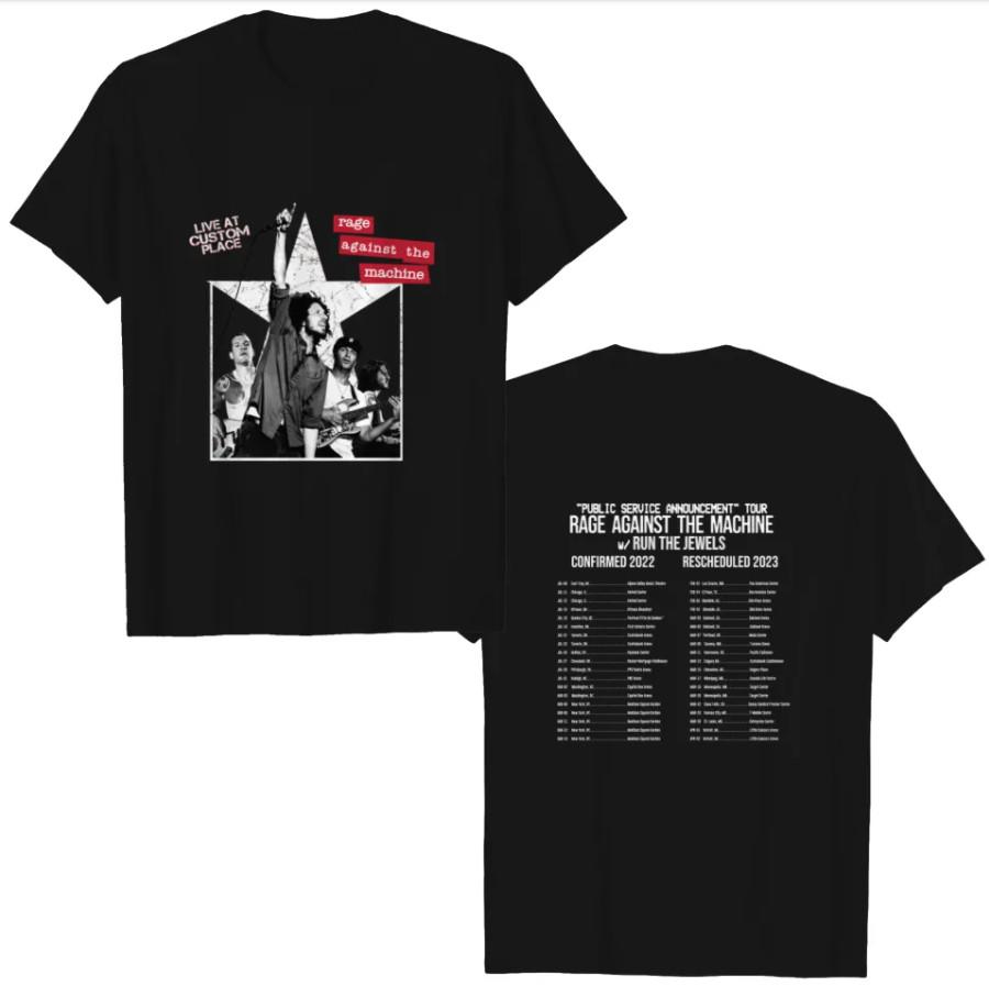 Rage Against The Machine 2022 Tour TShirt Men039s Heavyweight Rock Band Tee Unisex T-Shirt