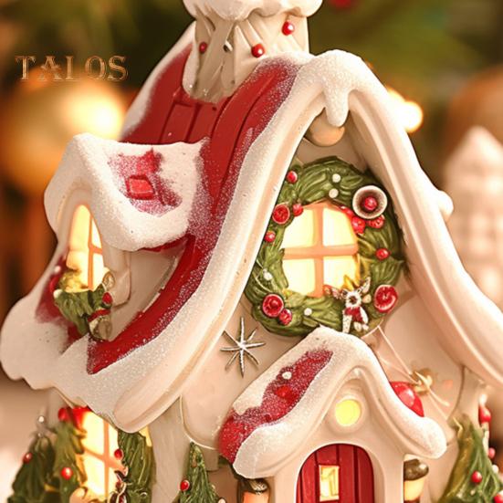 Christmas Snow House Incense Burner Winter House Incense Cone Holder Xmas Party Desktop Decoration Ornament Holiday Gift