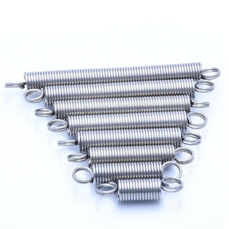 304 stainless steel pull spring double loop closed hook Stretch spring,Wire Dia0.6/0.7mm,OuterDia5/6/7/8mm,Length15-300mm.