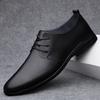 Fashion Leather Male Wedding Shoes Lace-Up Men's Oxford Shoes Classic Formal Business Dress Shoes 2025 New Arrival Male Walking Flats