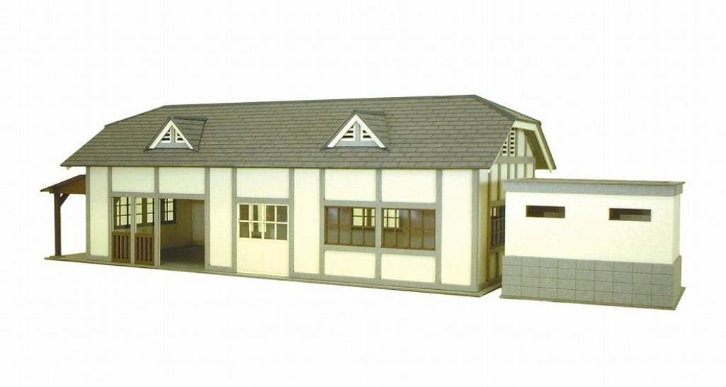 Sankei 187 Серия Пейзаж Здание Вокзала-3 MK05-12 Бумажное Моделирование