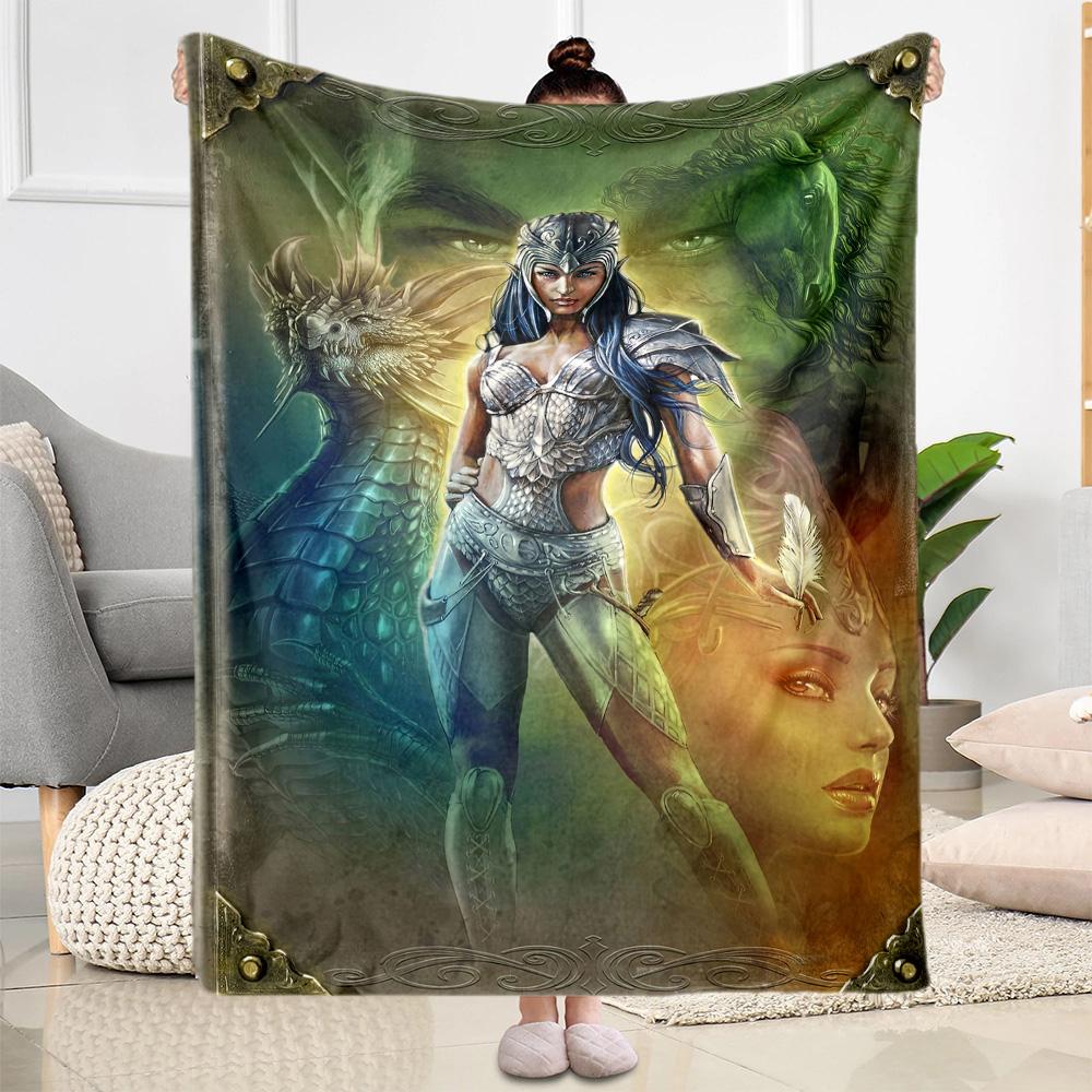 Gothic Style Blanket Soft & Cozy Suitable for Office Picnics Livingroom Four Seasons Universal Stylish Decor Perfect Gift for Relatives and Friends