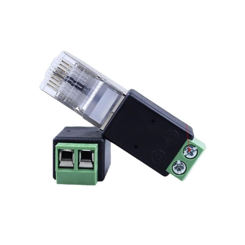 2-контактный терминал RJ45 в RS485 Конвертер Сетевой адаптер RJ45 Male Connector Адаптер-терминал RJ45 Адаптер RJ45 в RS485