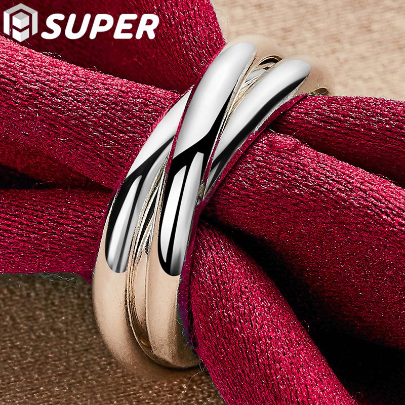 Ювелирные изделия из стерлингового серебра 925 пробы с тремя кругами