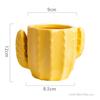 Nordic style ceramic flowerpot, cartoon cactus shaped, home decoration, living room, office, balcony, decorative ornaments, 1pc