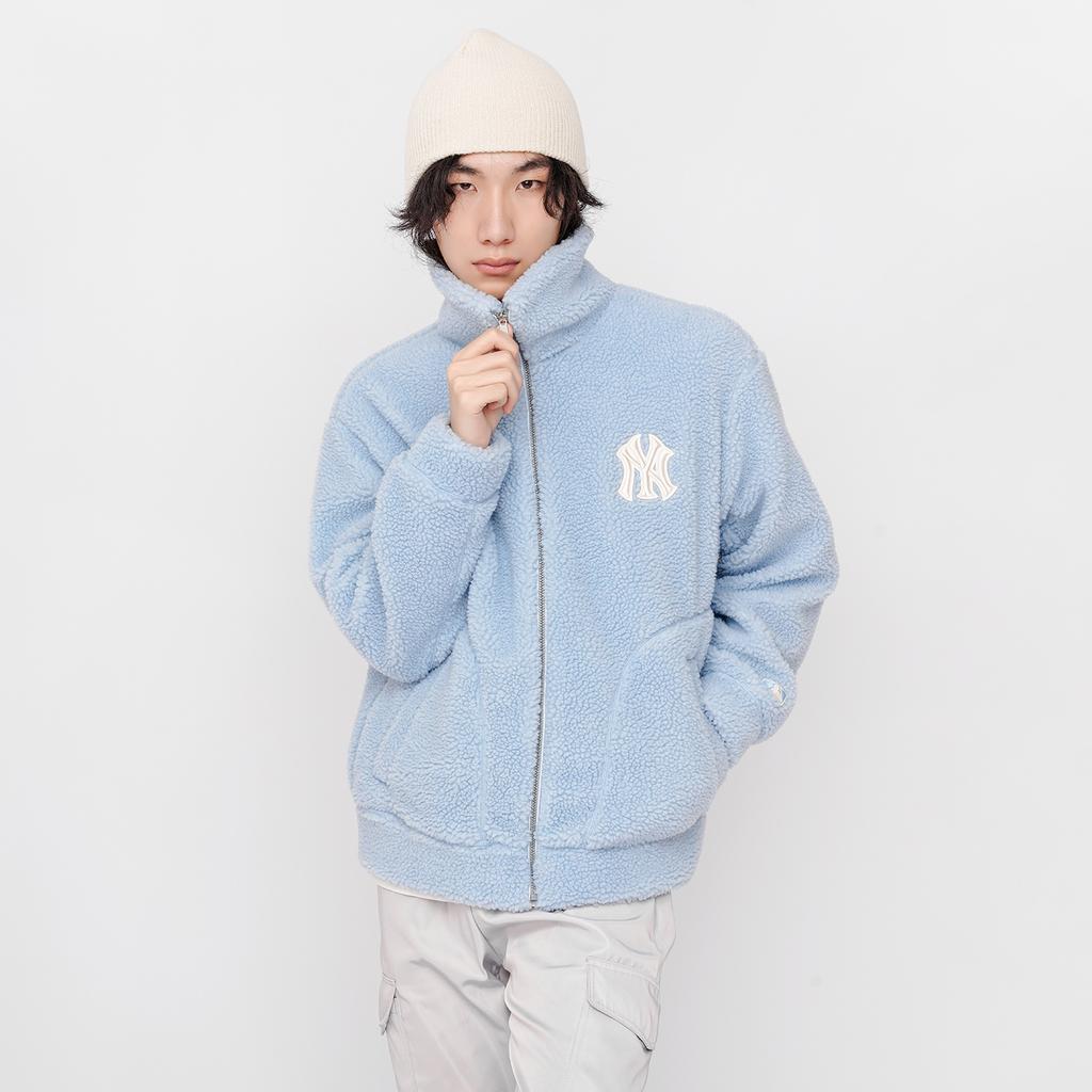 New MLB Velvet Jackets Unisex Light Blue 3AJPF0216-50BLL