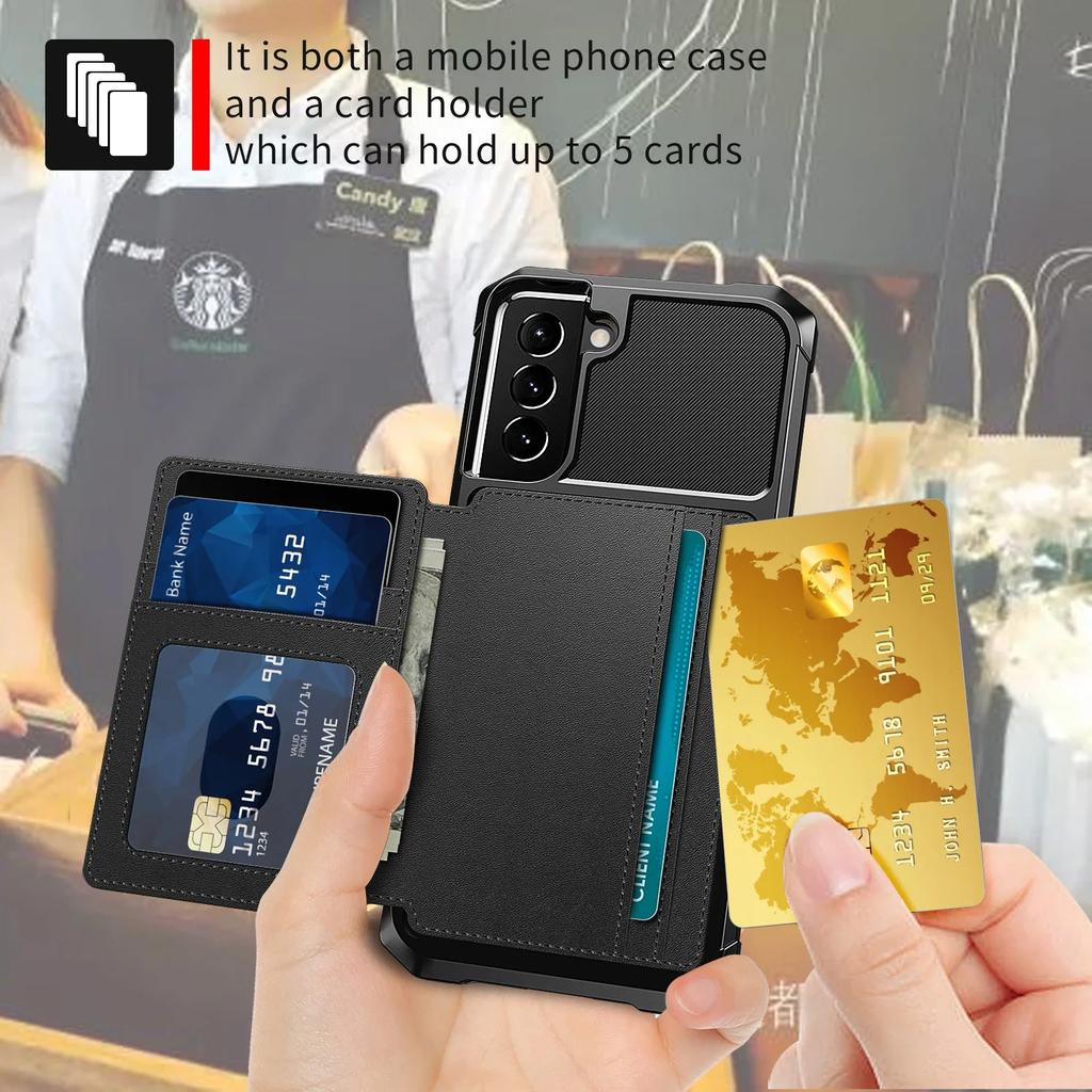 Магнитный Кошелек Кожаный Чехол Для Samsung Galaxy S25 Ultra S24 S23 S22 Plus S21 FE A16 A54 A55 A25 A15 A35 A24 Подставка Чехол-Кардхолдер