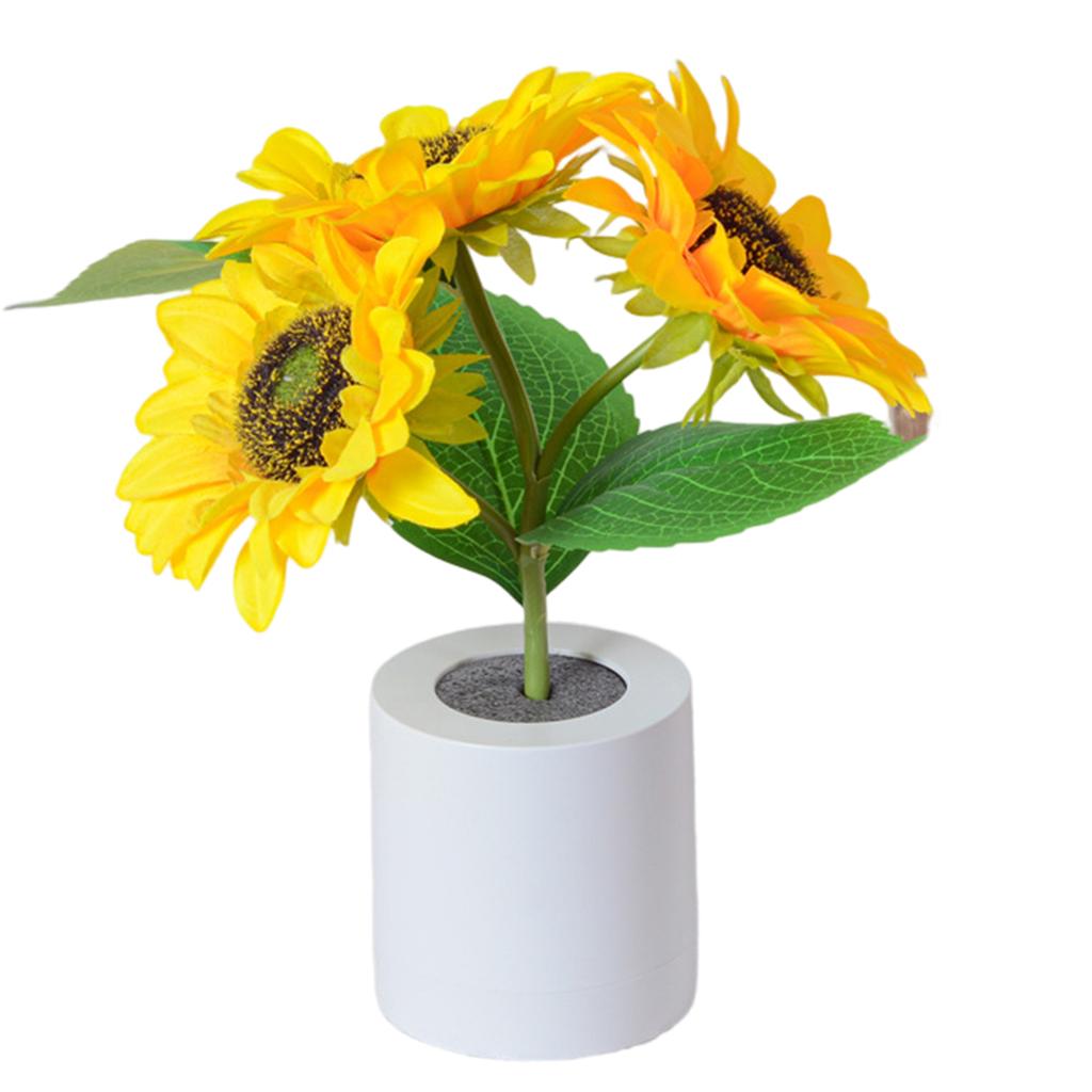 Sunflower LED Nightlight Besides Bedroom Lamp Table Lamp USB Rechargeable Light Kids Gift Home Party for Bedroom