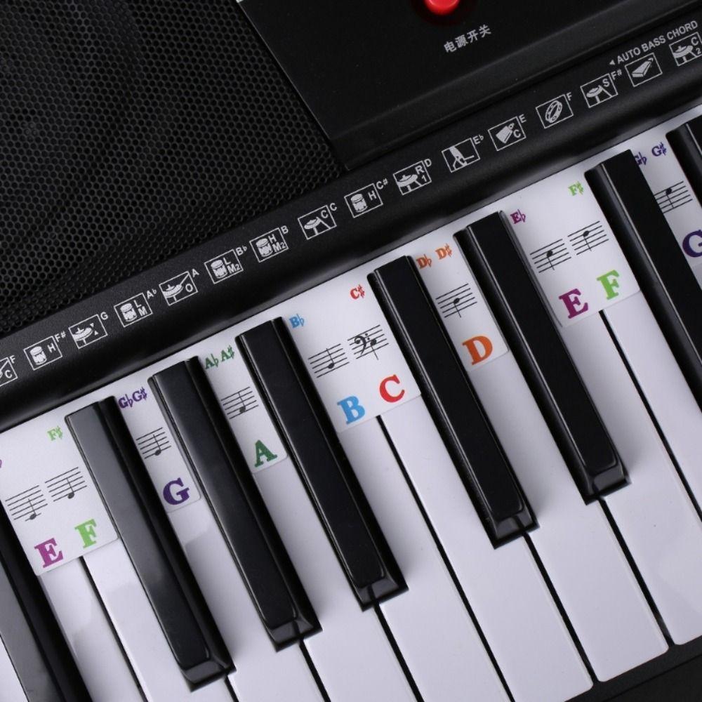 Клавиши 88 клавиш Наклейки на клавиатуру Аксессуары для аппликатуры фортепиано Маркер для нот на фортепиано Этикетки на клавиши фортепиано