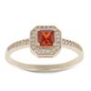 Gold Plated Ring 'Sissi' Golden Red - 9x9 Mm