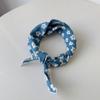 Pastoral Style Printed Silk Scarf Head Scarf Scarf Hair Band  Spring Summer