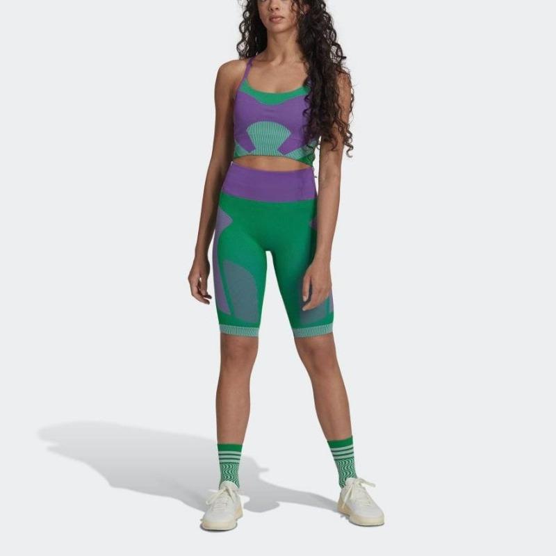 adidas Stella McCartney Truestrength Spliced Design трикотажный спортивный бюстгальтер женский спортивный бюстгальтер многоцветный HG1417