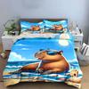 Cool Capybara Beach Bedding Set Bedding Duvet Cover Set Duvet Cover Pillowcases (1 * Duvet Cover 2 * Pillowcases, without duvet insert)