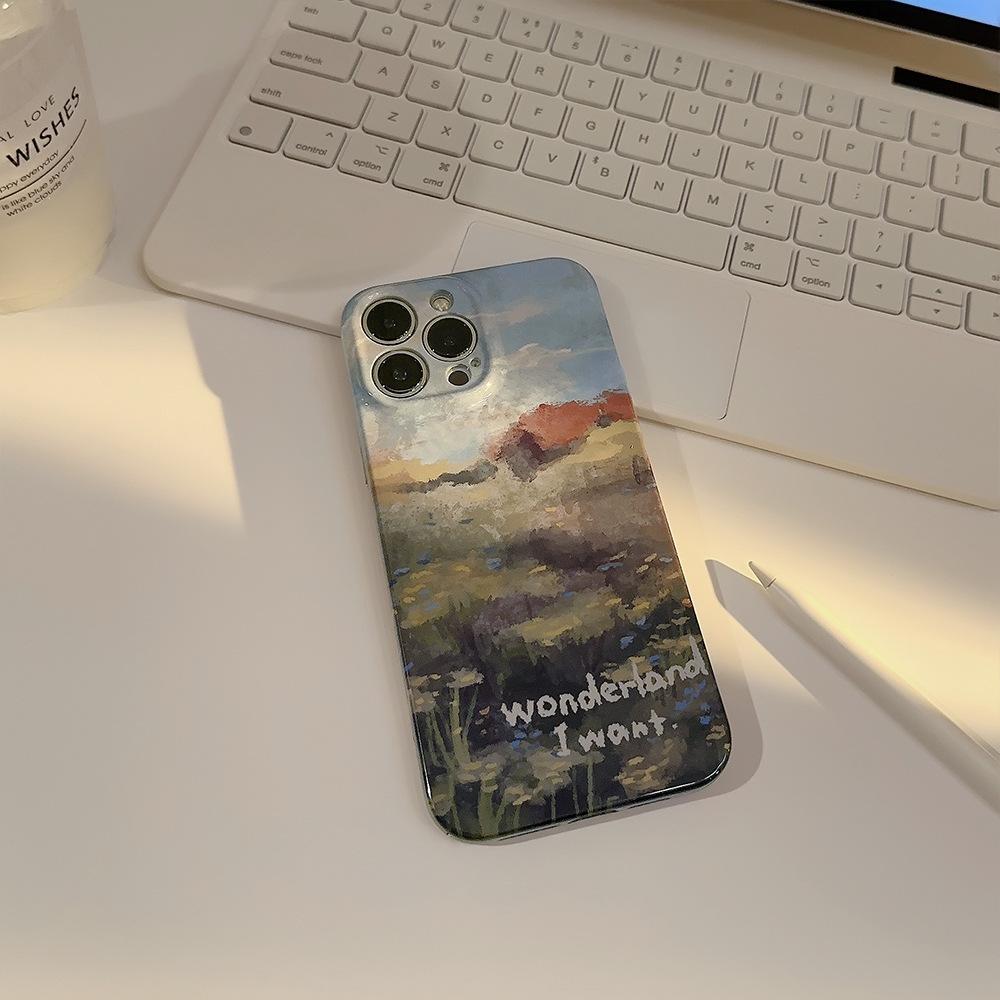 Чехол в стиле масляной живописи для iPhone 13 iPhone 15 iPhone 16 Pro Max