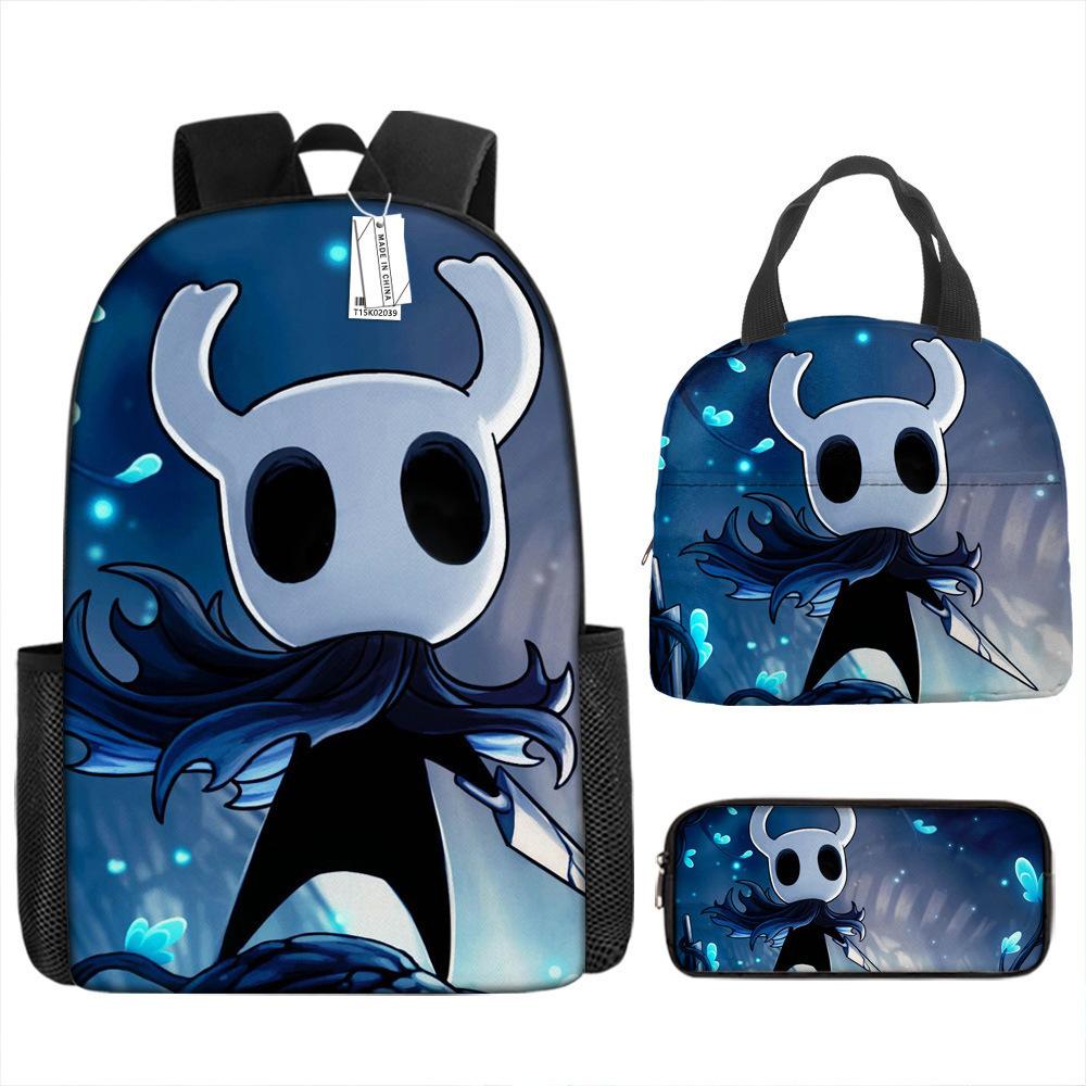 Роскошный Новый Креативный Крутой 3D Печать Hollow Knight 3 шт./Комплект Школьные Рюкзаки для Учеников Рюкзак для Ноутбука Ежедневный Рюкзак Сумка для Ланча Пенал