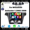 9-дюймовый экран для Mitsubishi Outlander 1 2002-2008 Android 14 автомобильный радиоприемник мультимедийный проигрыватель 4G GPS WIFI IPS сенсорный экран DSP стерео