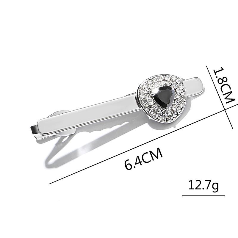 Men's Creative Crystal Zircon Diamond Triangle Tie Clip