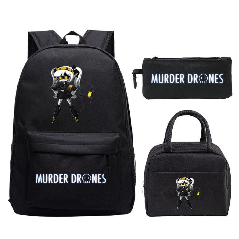 Drones Cartoon Printed Children'S Backpack Set Student School Bag Lunch Bag Casual Pencil Bag