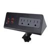Desk Clamp Power Strip 15A 1875W 3 AC Outlets 3 USB A 1 PD20W USB C Ports Desktop Edges Mount Power Strip Surge