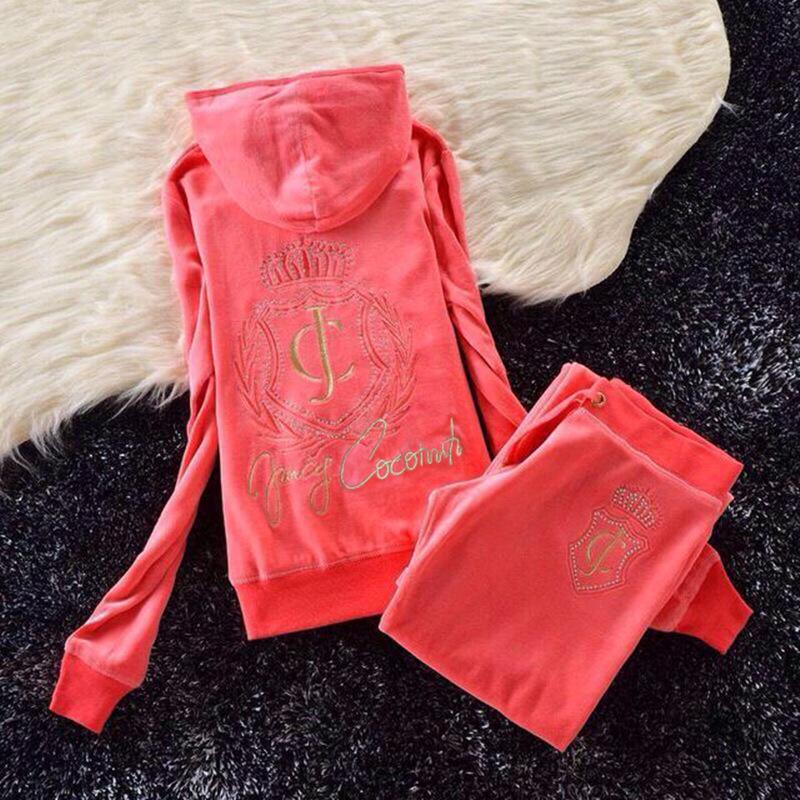 Women's Trendy Embroidered Velvet Hoodie & Wide-Leg Pants Set for Work, Casual, or Athletics