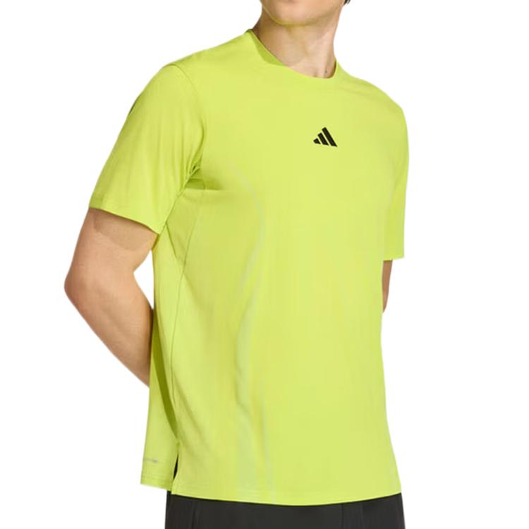 adidas SS26 Прохладная дышащая однотонная футболка мужская Топы KE5783