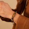 Мужской браслет из нержавеющей стали с тигровым глазом