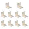 10 Pieces Angle Bracket Set Corner Joint Right Brackets for Furniture