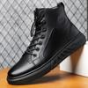 Модные мужские ботинки, повседневные кожаные ботильоны, высокие повседневные туфли на шнуровке, дизайнерская спортивная обувь, высококачественные мужские кроссовки
