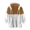 Men Hooded Fleece Jacket Adjustable Drawstring Long Sleeve Zipper Closure Coat Autumn Winter Warm Outerwear