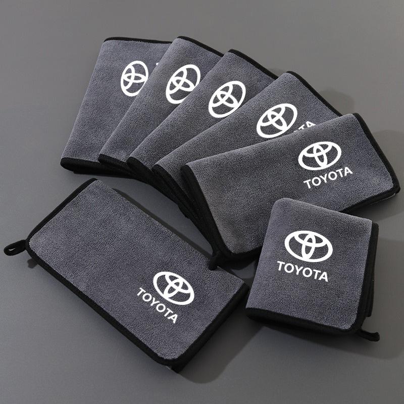 AOX1 Thickened Soft Car Wash Towels Cleaning Dry Cloth Microfiber Towel for Toyota Trd Hv Rz Rc C-Hr Yaris Camry Corolla Prius Rav4