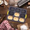 9 Grids Bread Baking Form Non-Stick Silicone Baking Pan Food Grade Bread Loaf Pan  Household Baking