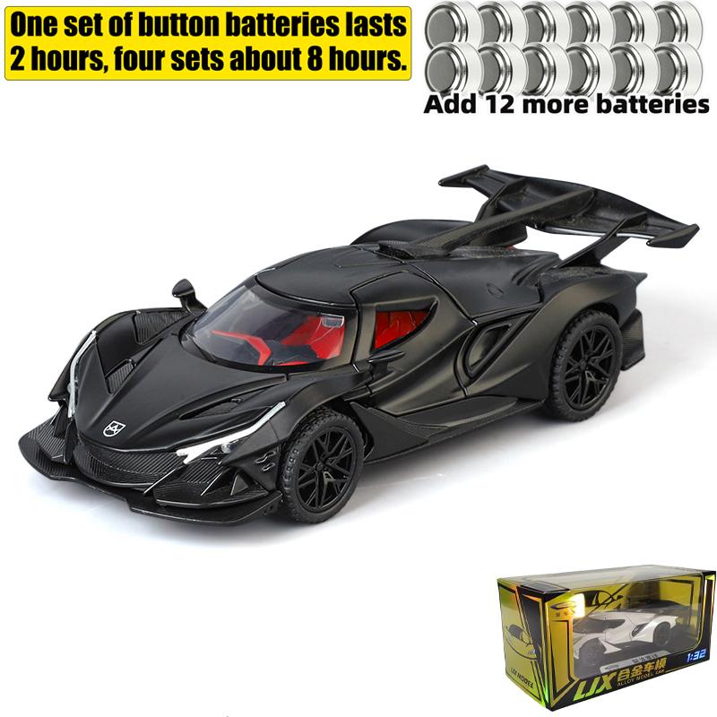 1/32 Apollo IE Миниатюрная модель автомобиля из литого сплава Металл Звук и Свет Мини-Украшение Коллекция Подарок