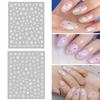 Nail Art Sticker Non-Fading Paste Easily Self-Adhesive DIY Mini Merry Christmas White Snow Nail Art Decal