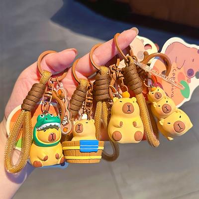 Брелок Милая Маленькая Капибара Подвеска на Сумку Женская Модная Брелок для Ключей Автомобиля