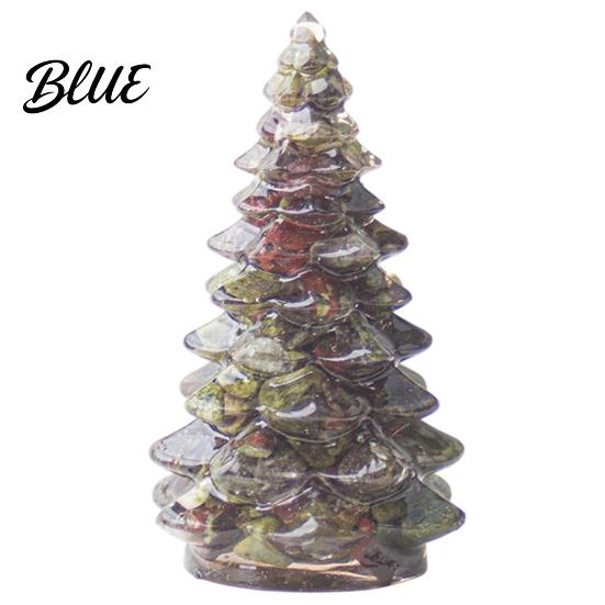 Sophisticated Room Ornament Resin Christmas Tree Figurine, Crystal Desktop Ornament, Modern Art Miniature Holiday Decoration for Home Office,